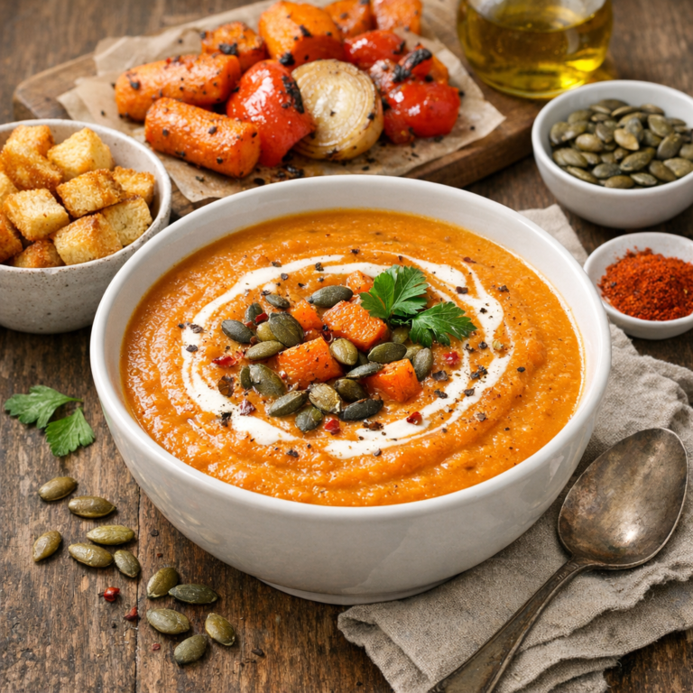 Krem z pieczonych warzyw